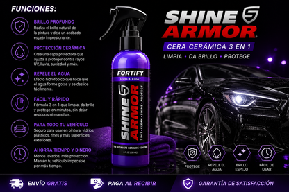 Shine Armor Ceramic Coat – Brillo y Protección Cerámica 3 en 1